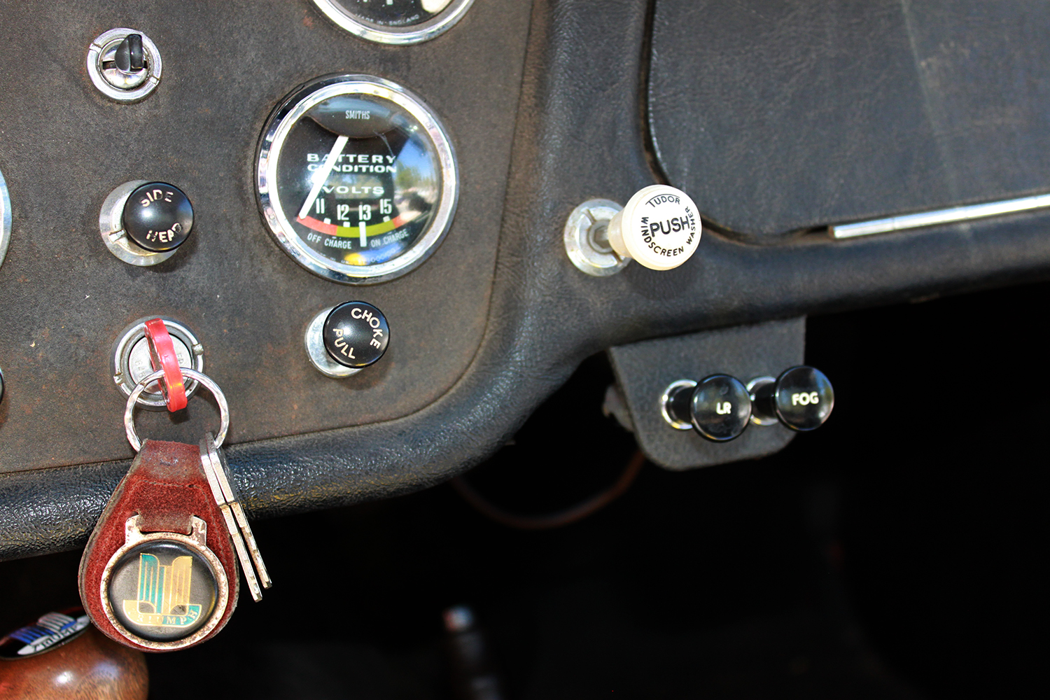 Lucas PS7 switch panel mounted in my Triumph TR3